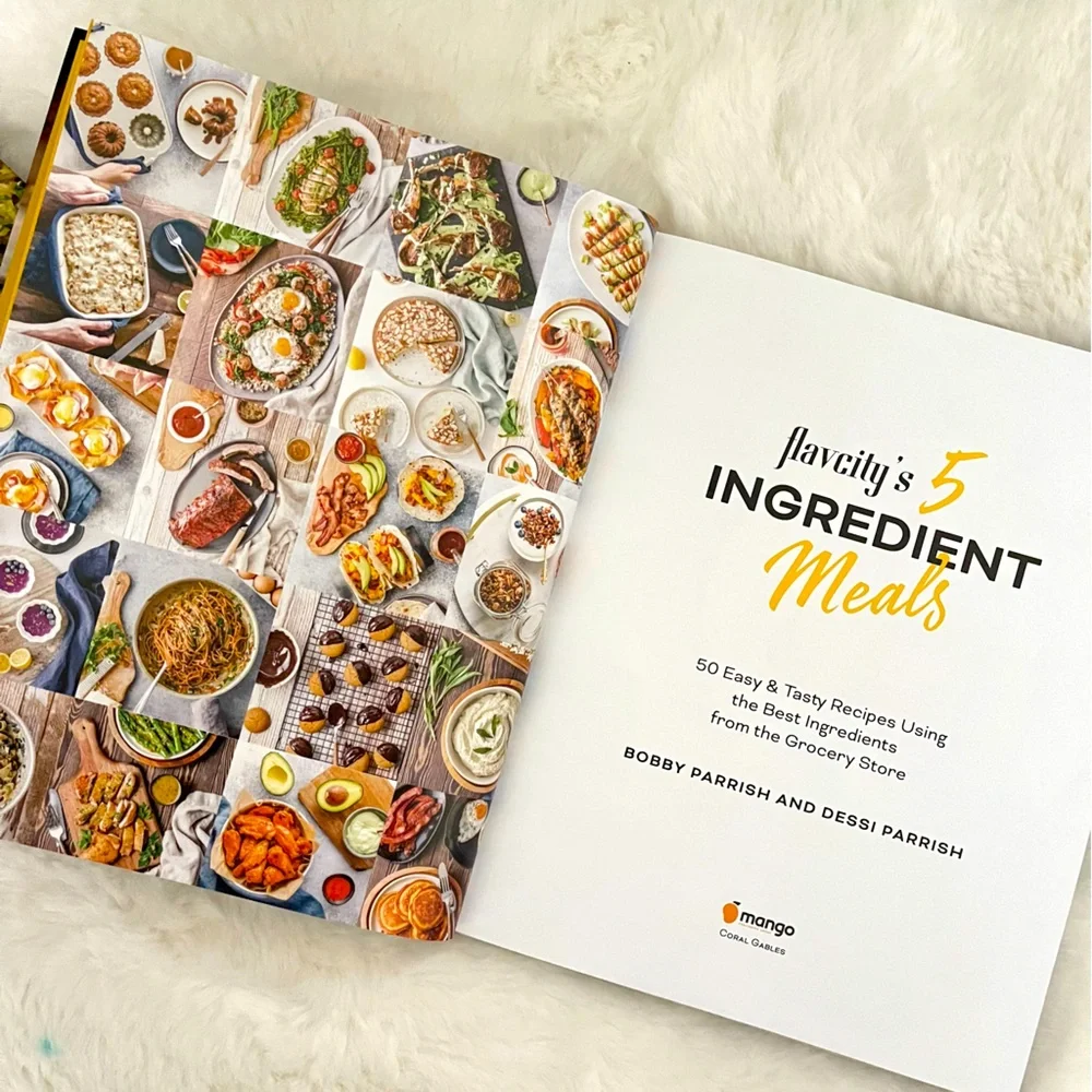New Flavcity Hardcover Keto Meal Prep Low Carb Cookbook & Five Ingredients